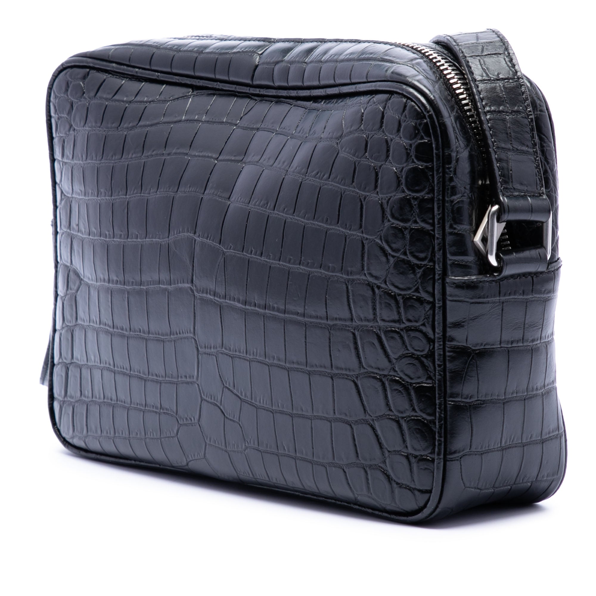 Crocodile Embossed Leather Camp Camera Bag - Image 2