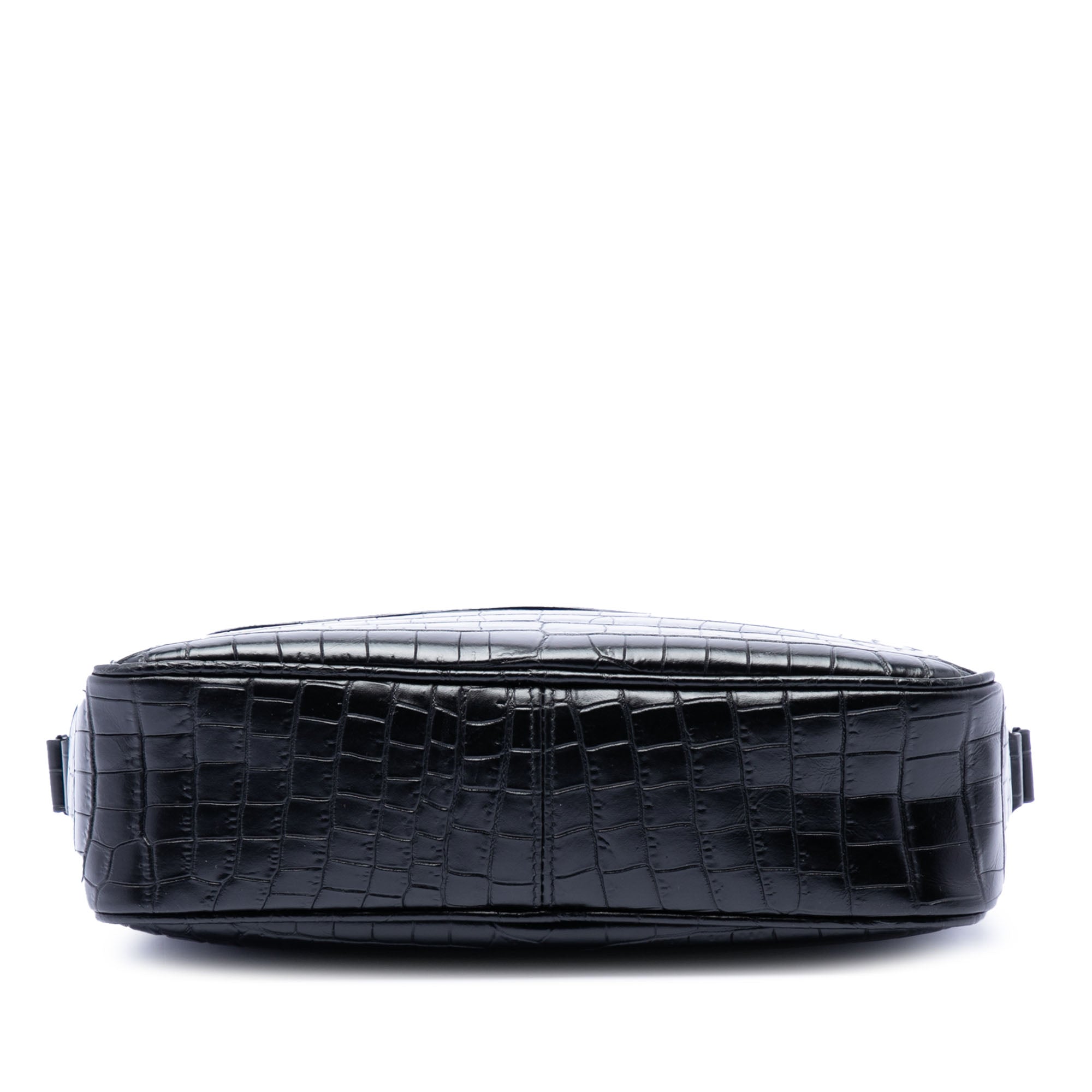 Crocodile Embossed Leather Camp Camera Bag - Image 3