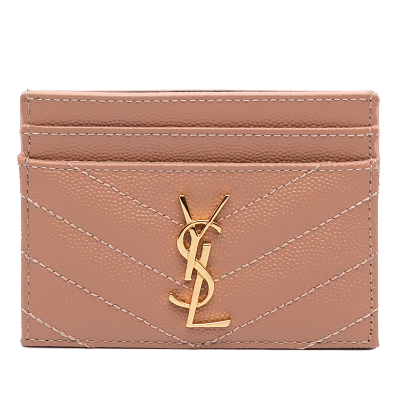 Chevron  Grain de Poudre Cassandre Card Holder - Image 1