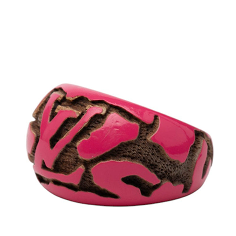 Lacquered Wood Leomonogram Ring S - Image 2