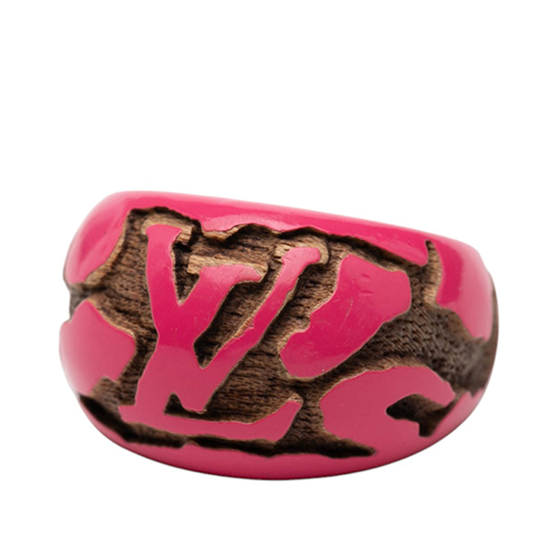 Lacquered Wood Leomonogram Ring S - Image 4