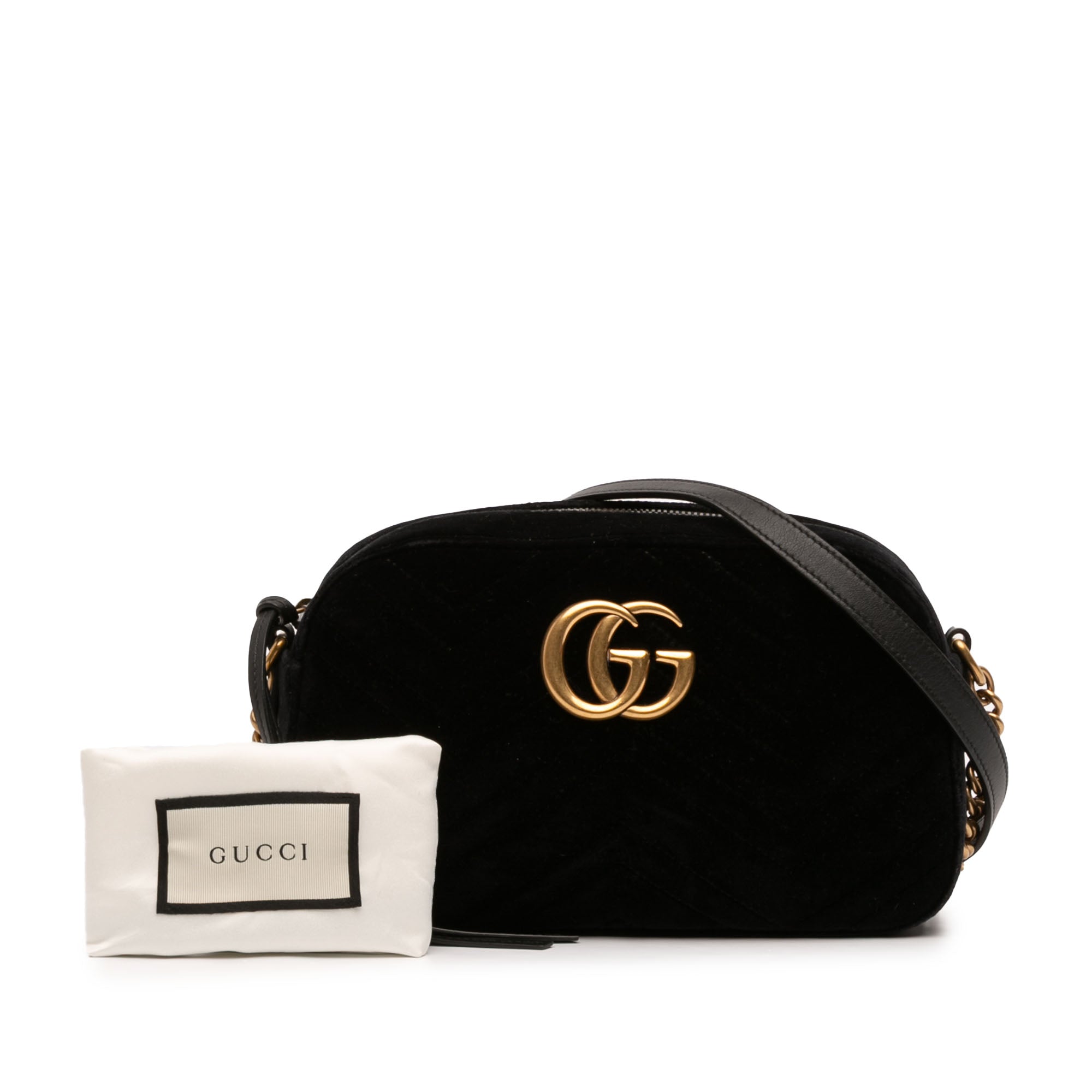 Small GG Marmont Matelasse Velvet Crossbody - Image 11