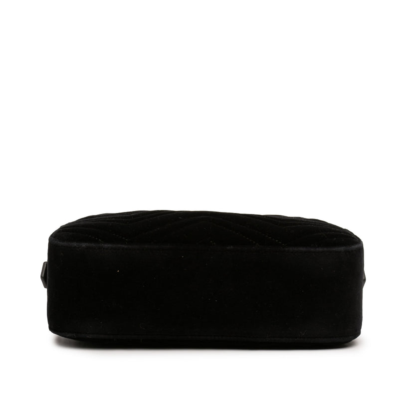 Small GG Marmont Matelasse Velvet Crossbody - Image 3