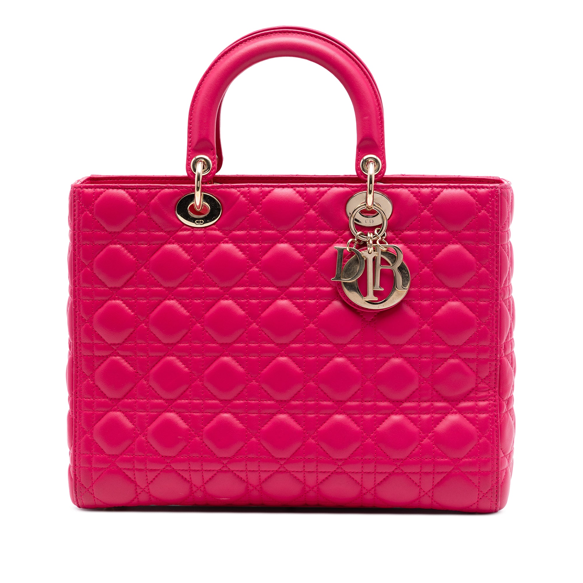 Large Lambskin Cannage Lady Dior - Image 1