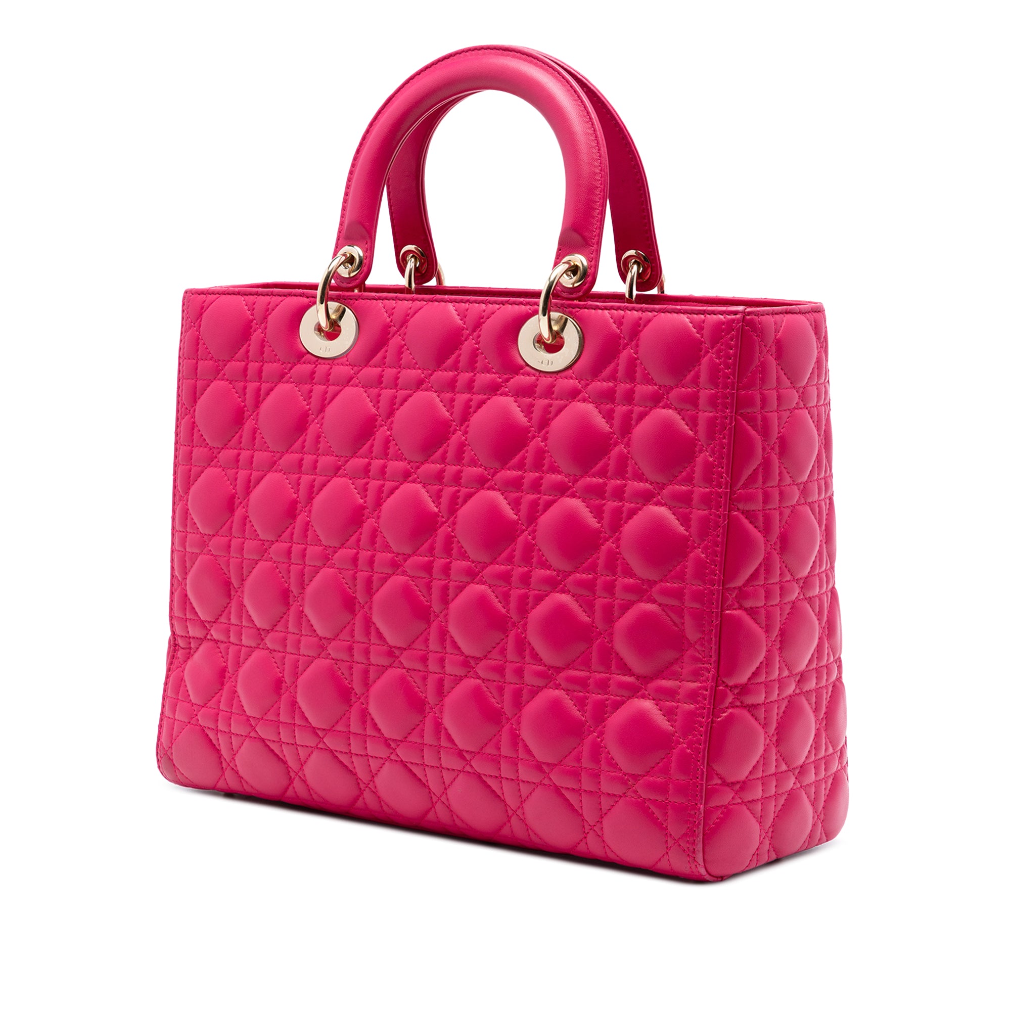 Large Lambskin Cannage Lady Dior - Image 2