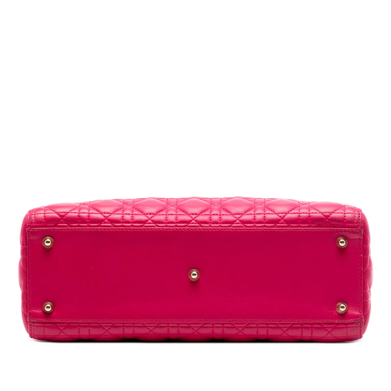 Large Lambskin Cannage Lady Dior - Image 3