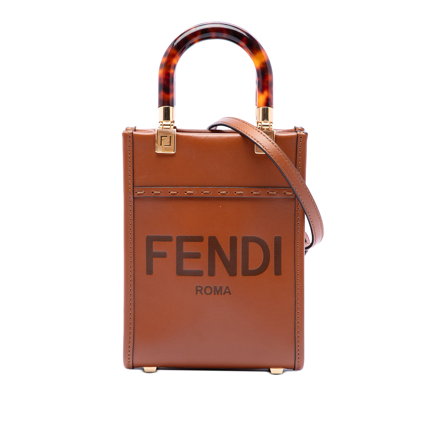 Mini Leather Sunshine Shopper Tote - Image 1