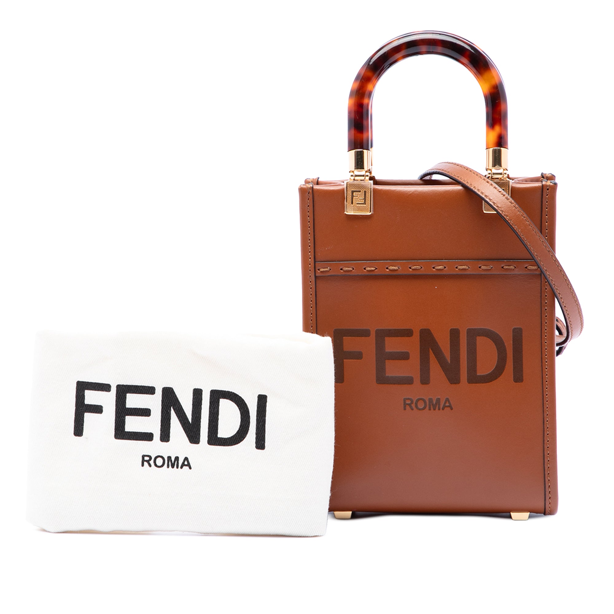 Mini Leather Sunshine Shopper Tote - Image 7