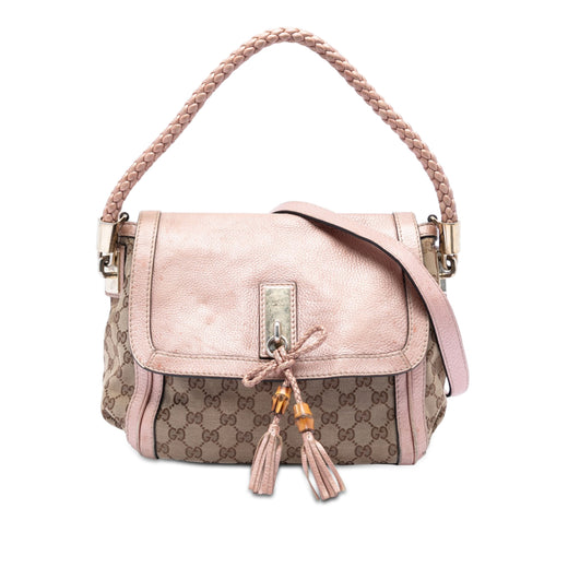 GG Canvas Bella Flap Satchel - Image 1