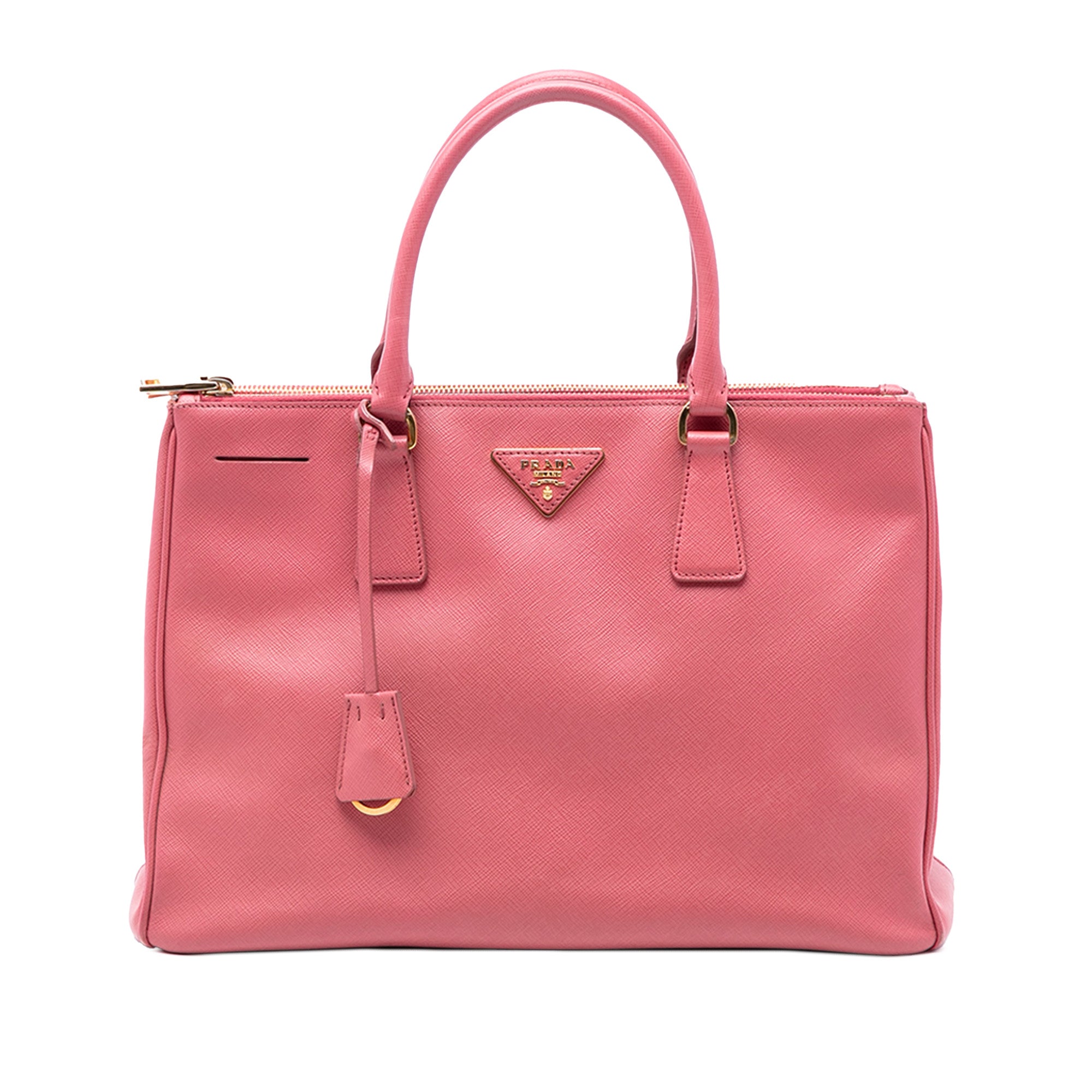 Medium Saffiano Lux Galleria Double Zip Satchel - Image 1