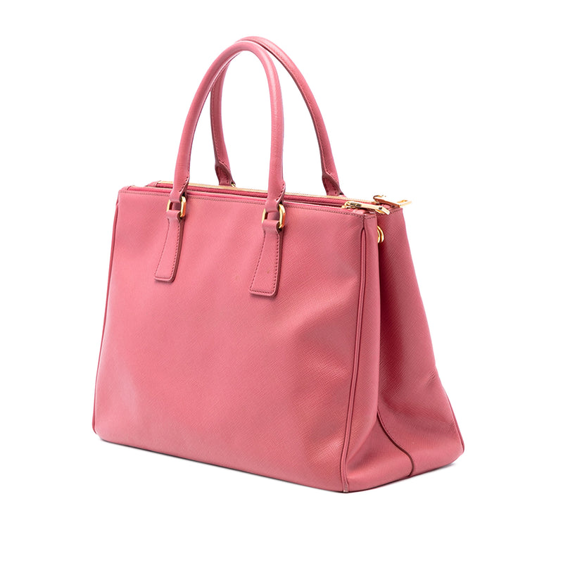 Medium Saffiano Lux Galleria Double Zip Satchel - Image 2
