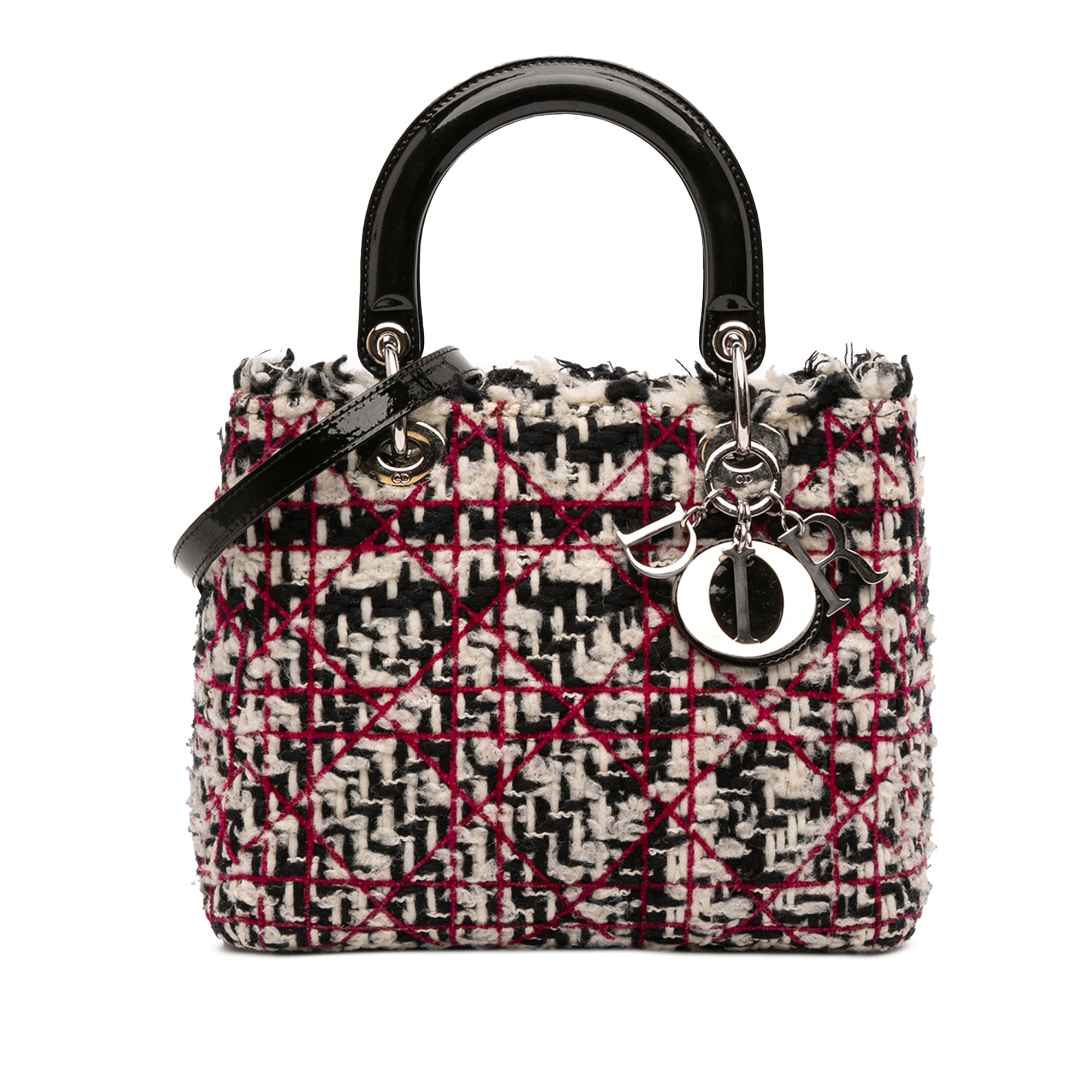 Medium Tweed Cannage Fringe Lady Dior - Image 1