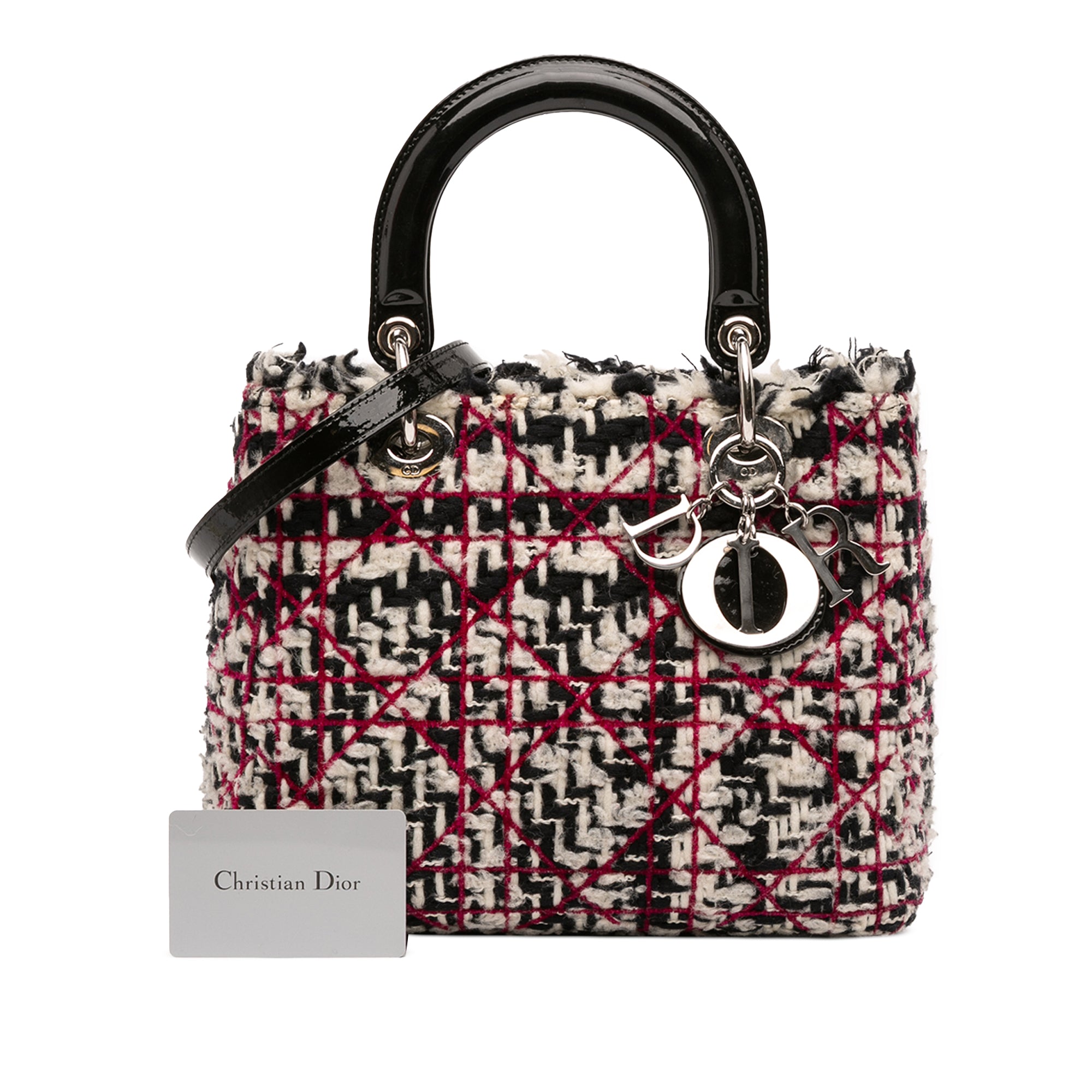 Medium Tweed Cannage Fringe Lady Dior - Image 12