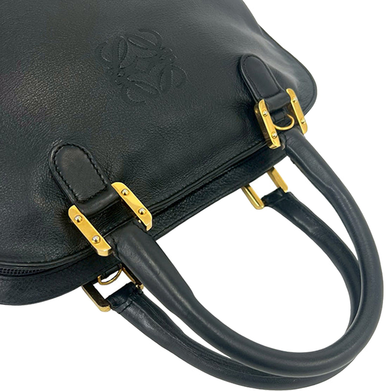 Leather Anagram Dome Satchel - Image 9
