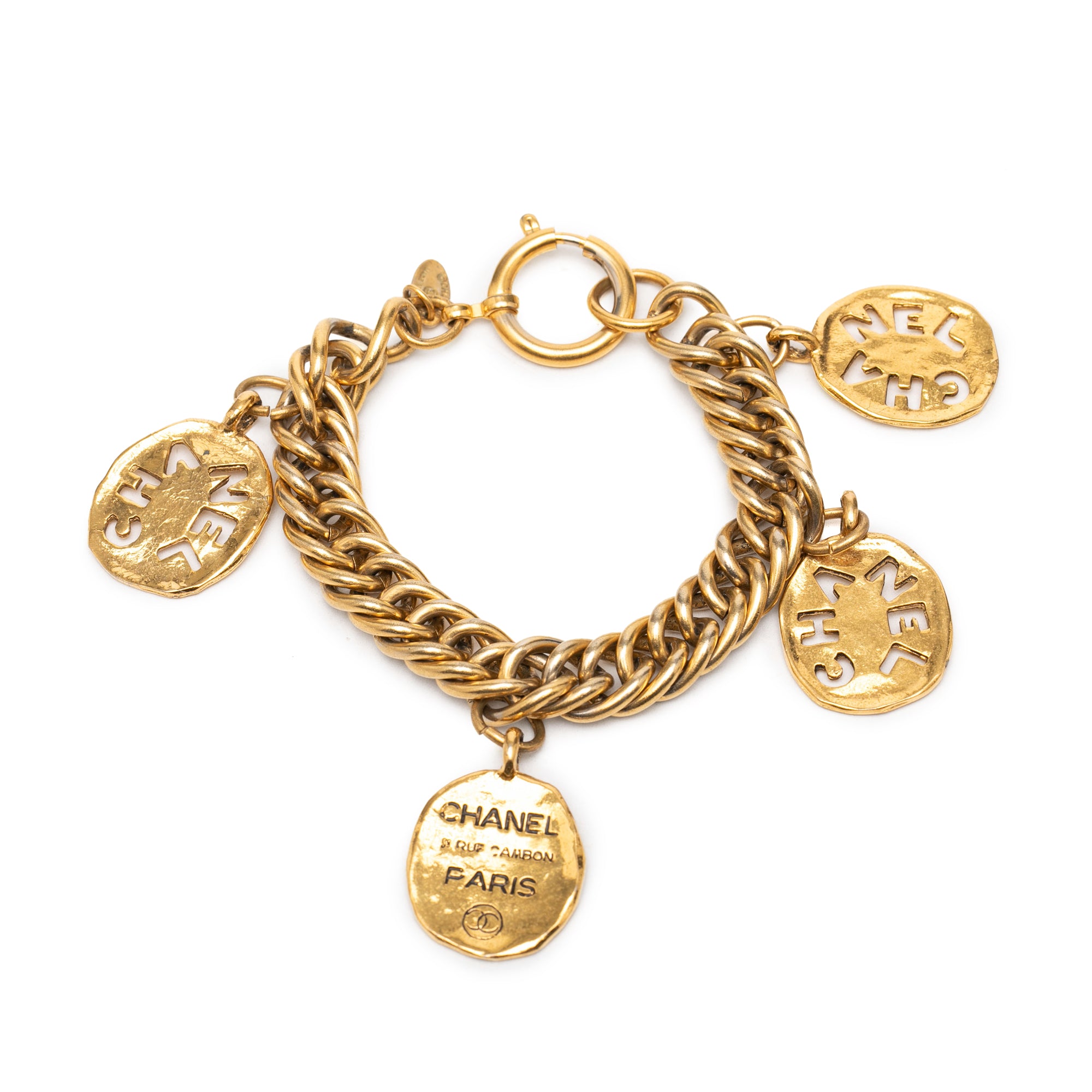 Gold Plated 31 Rue Cambon Logo Charm Bracelet - Image 1