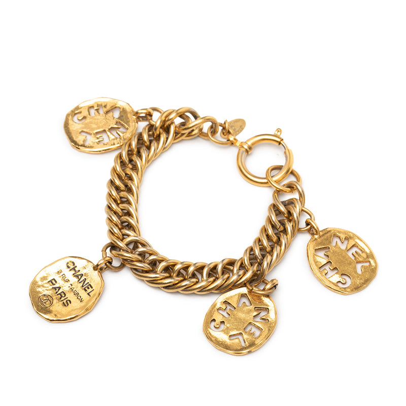 Gold Plated 31 Rue Cambon Logo Charm Bracelet - Image 2