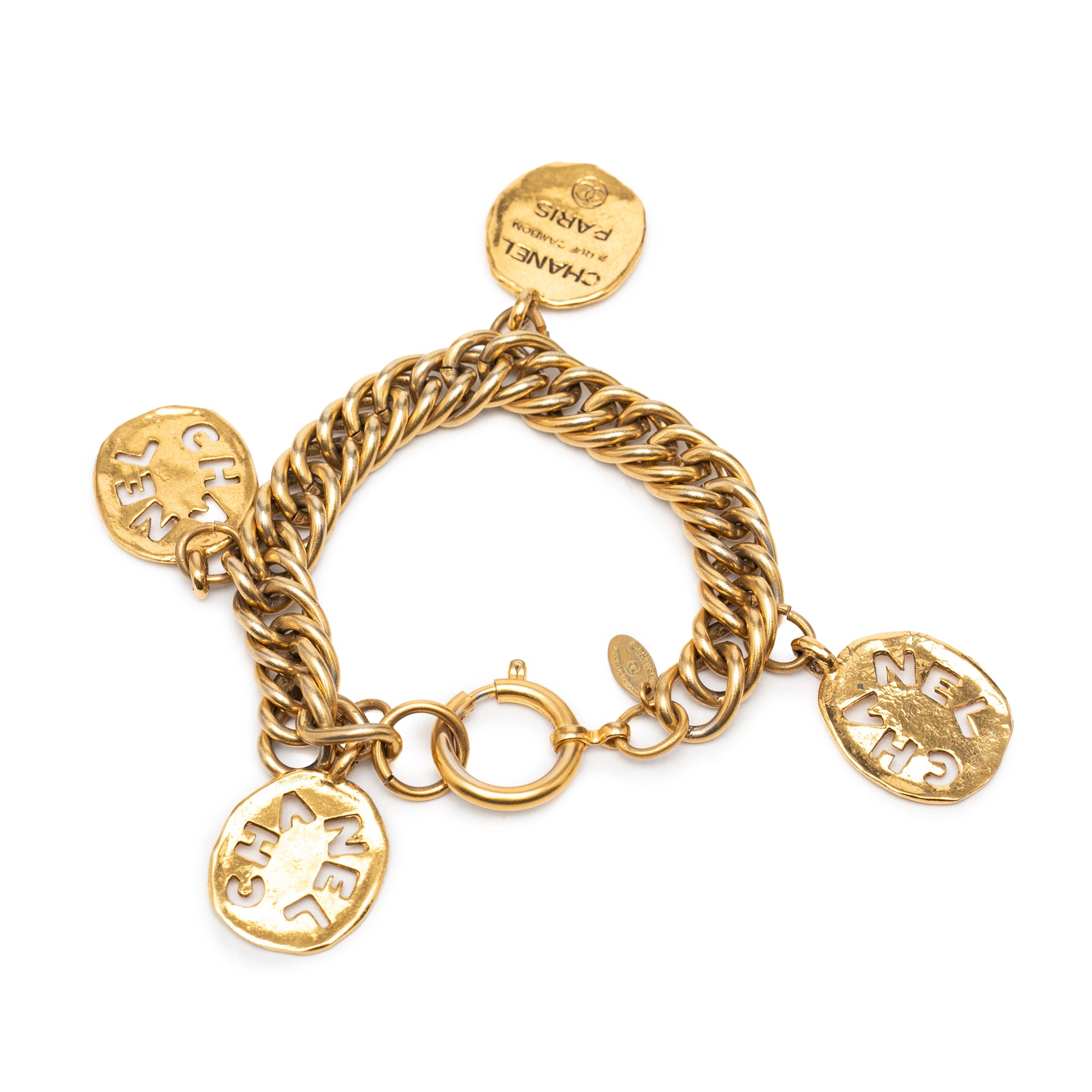 Gold Plated 31 Rue Cambon Logo Charm Bracelet - Image 3