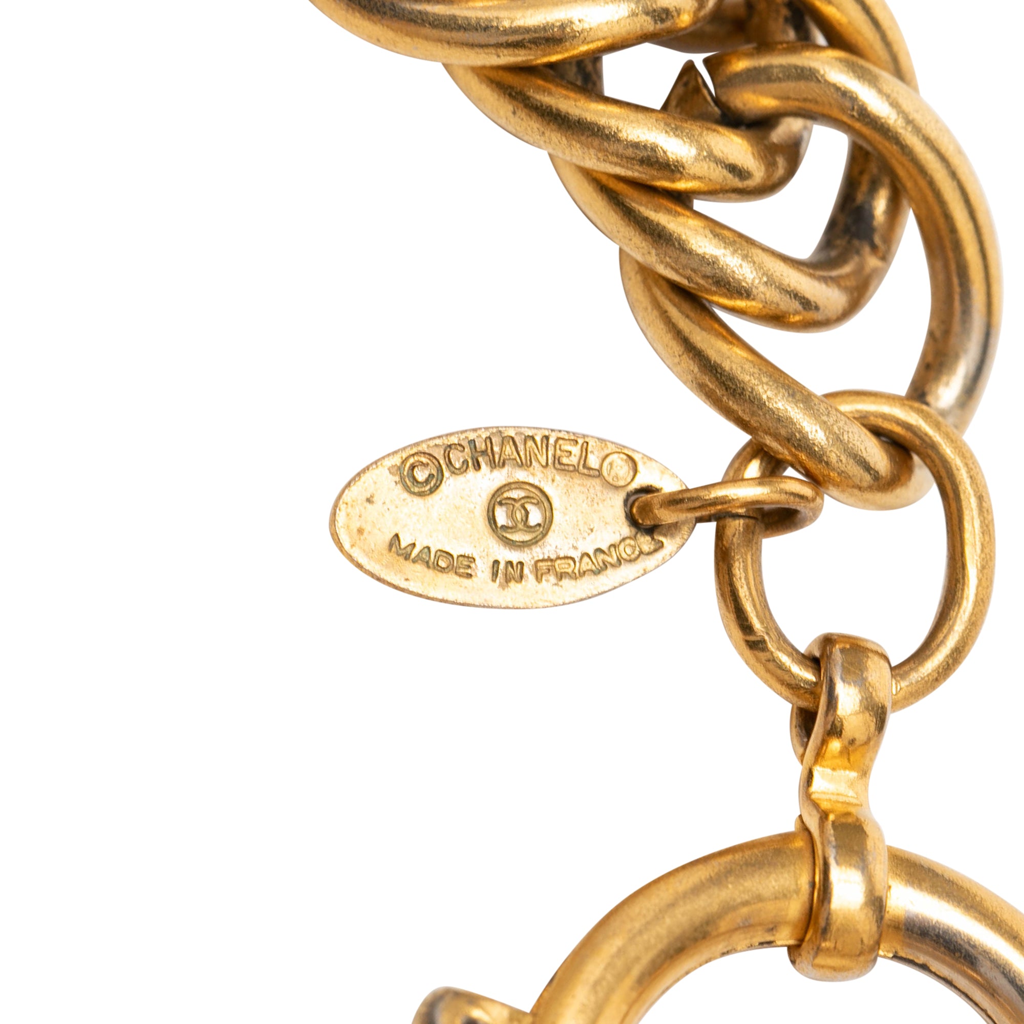Gold Plated 31 Rue Cambon Logo Charm Bracelet - Image 4