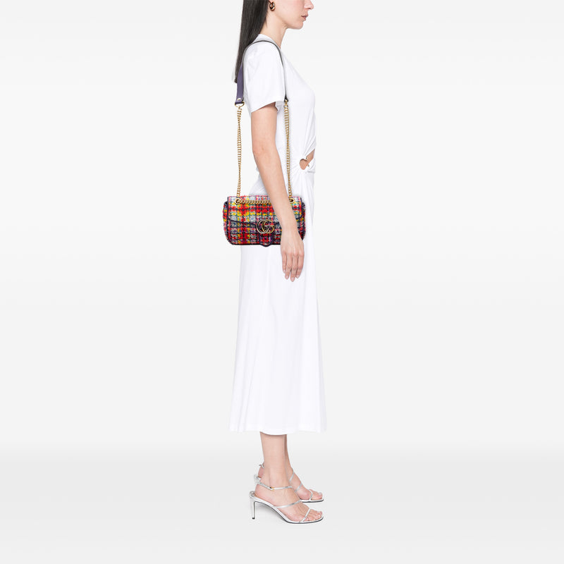Medium GG Marmont Tweed Shoulder Bag - Image 6