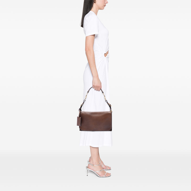 Grained Calfskin Harness Shoulder Bag - Image 6