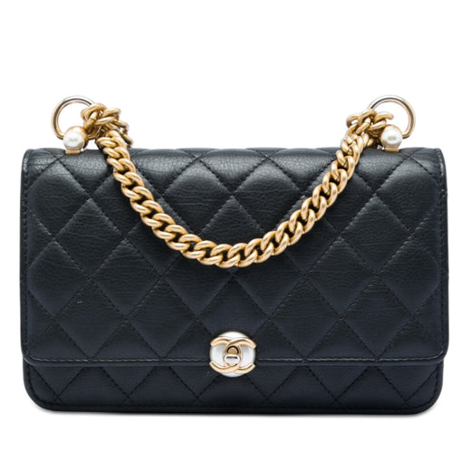 CC Quilted Lambskin Pearl Wallet on Chain - Image 1