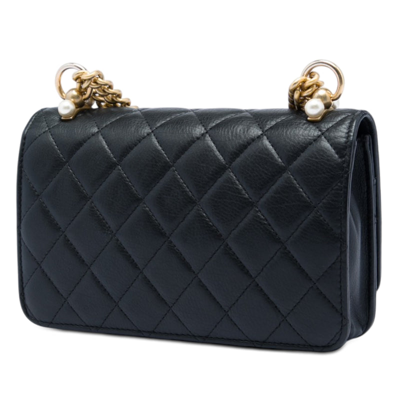 CC Quilted Lambskin Pearl Wallet on Chain - Image 2