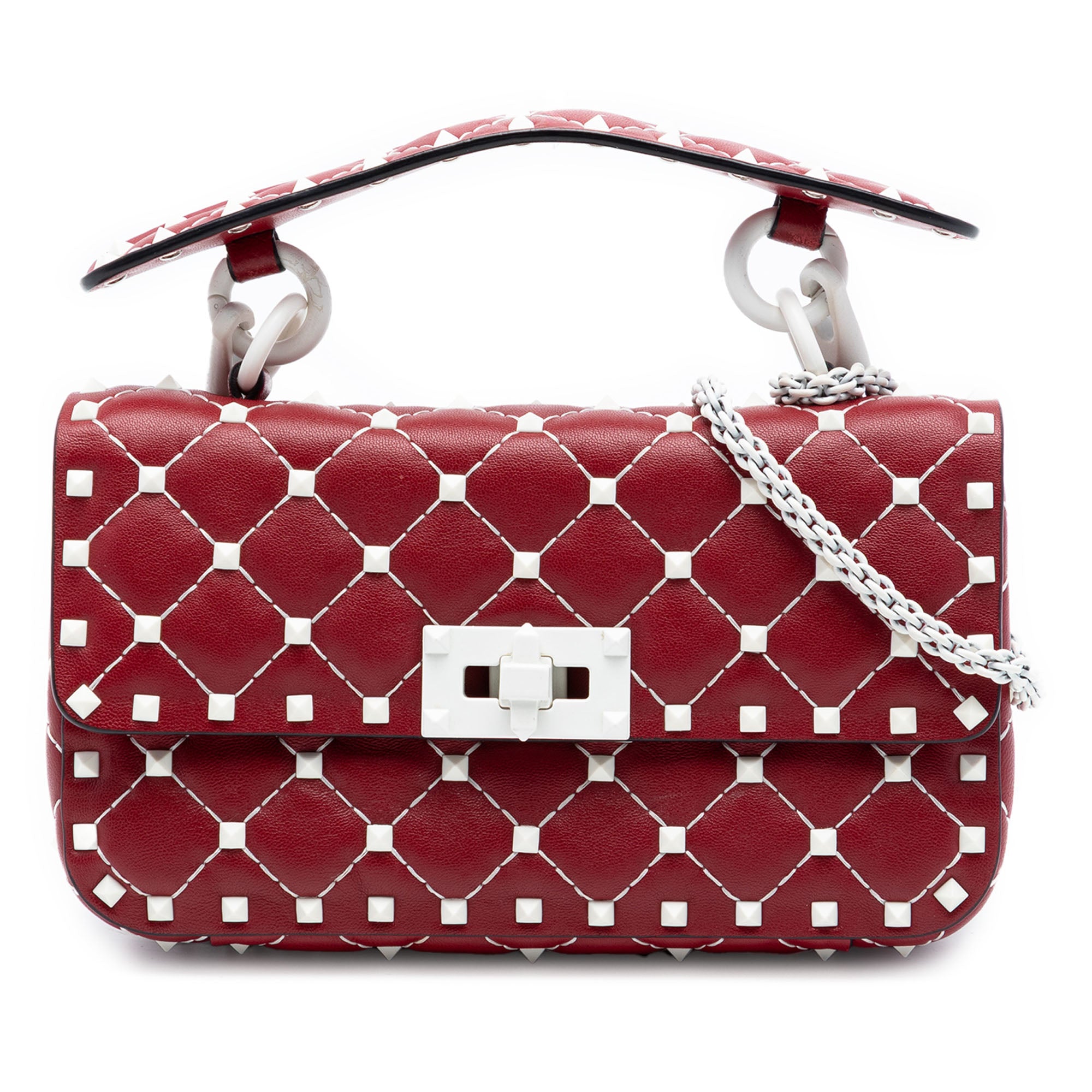 Small Lambskin Free Rockstud Spike Satchel - Image 1