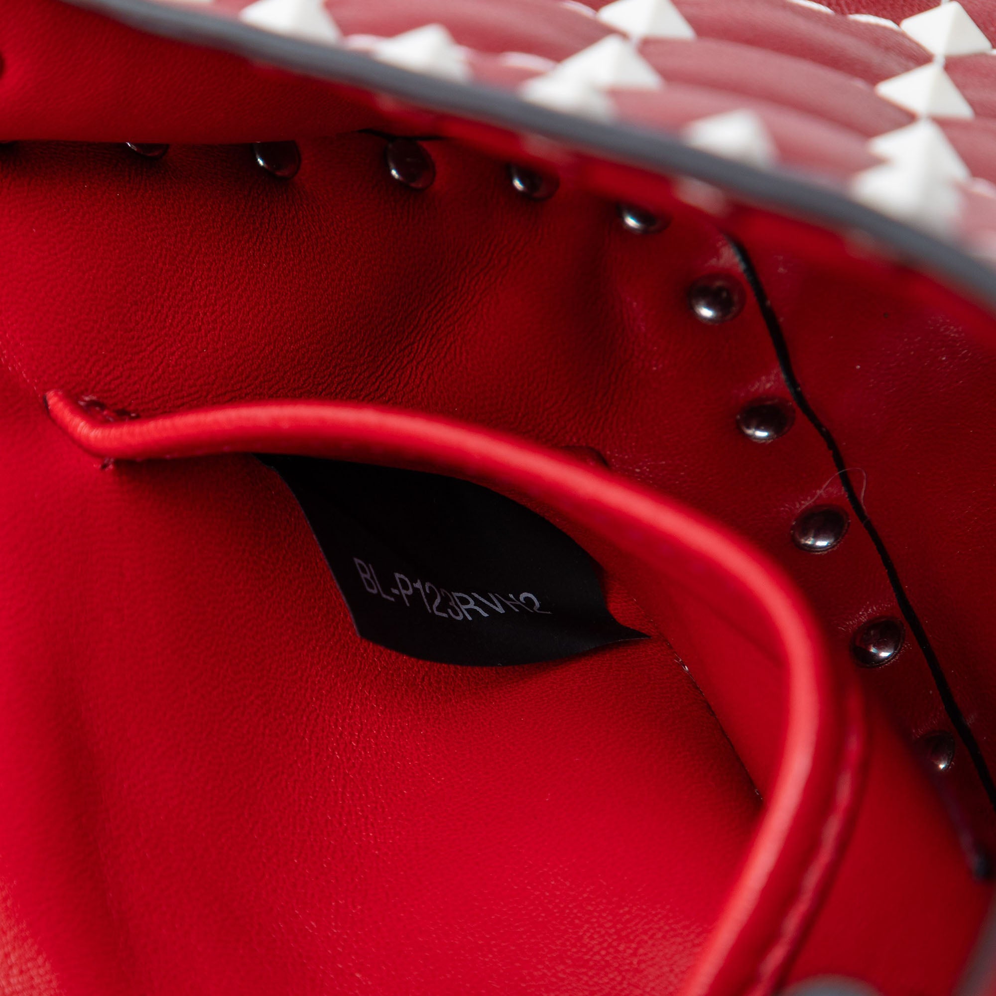 Small Lambskin Free Rockstud Spike Satchel - Image 6