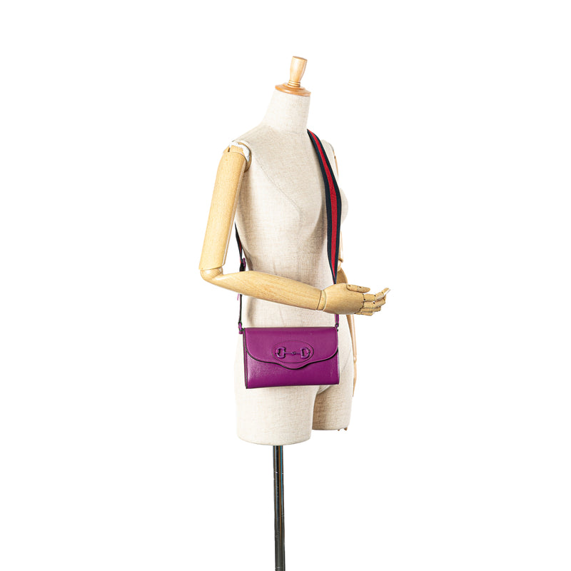 Mini Leather Horsebit 1955 Web Crossbody - Image 13