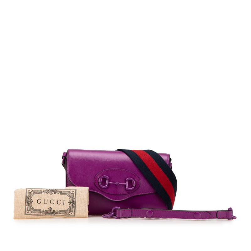 Mini Leather Horsebit 1955 Web Crossbody - Image 14
