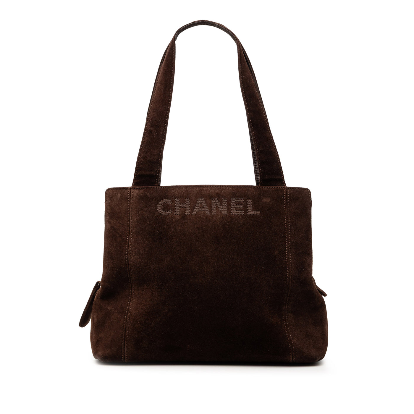 Suede LAX Logo Tote - Image 1