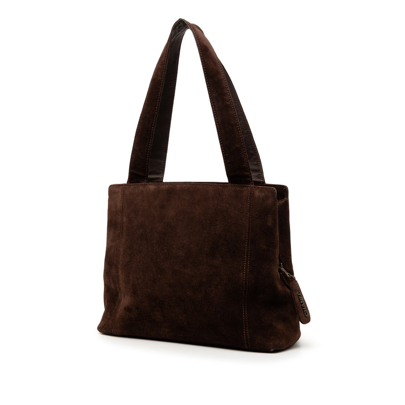 Suede LAX Logo Tote - Image 2