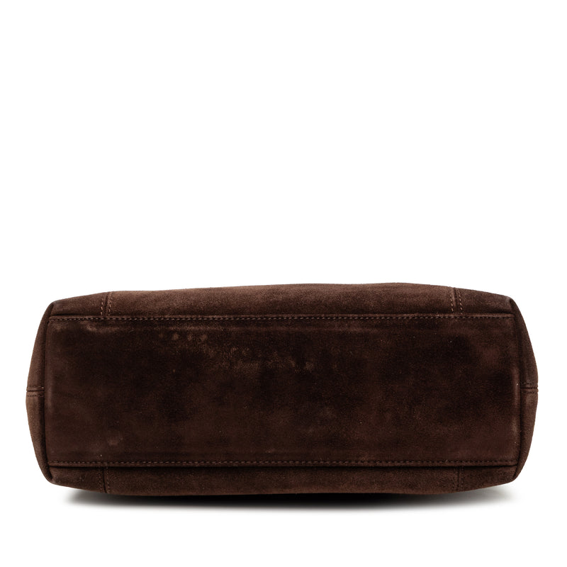 Suede LAX Logo Tote - Image 3