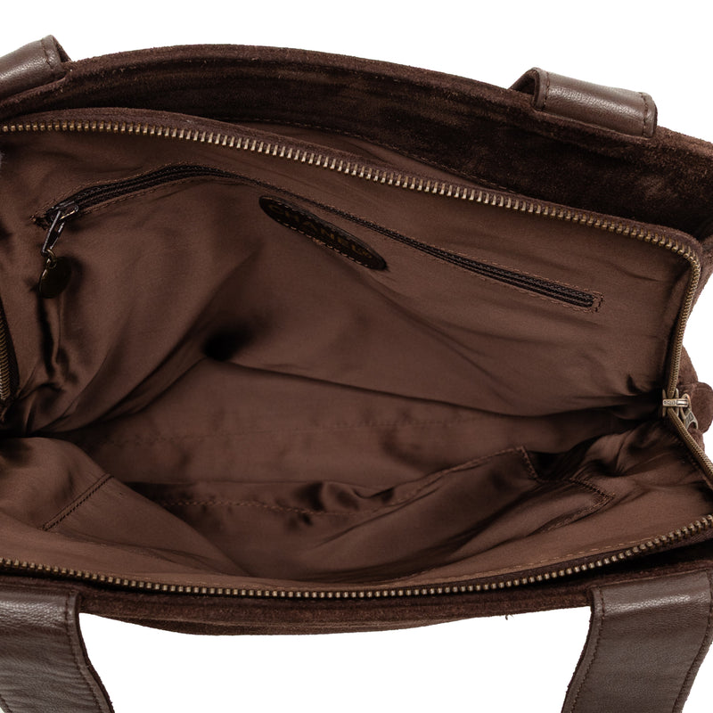Suede LAX Logo Tote - Image 4