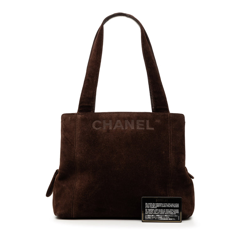Suede LAX Logo Tote - Image 7