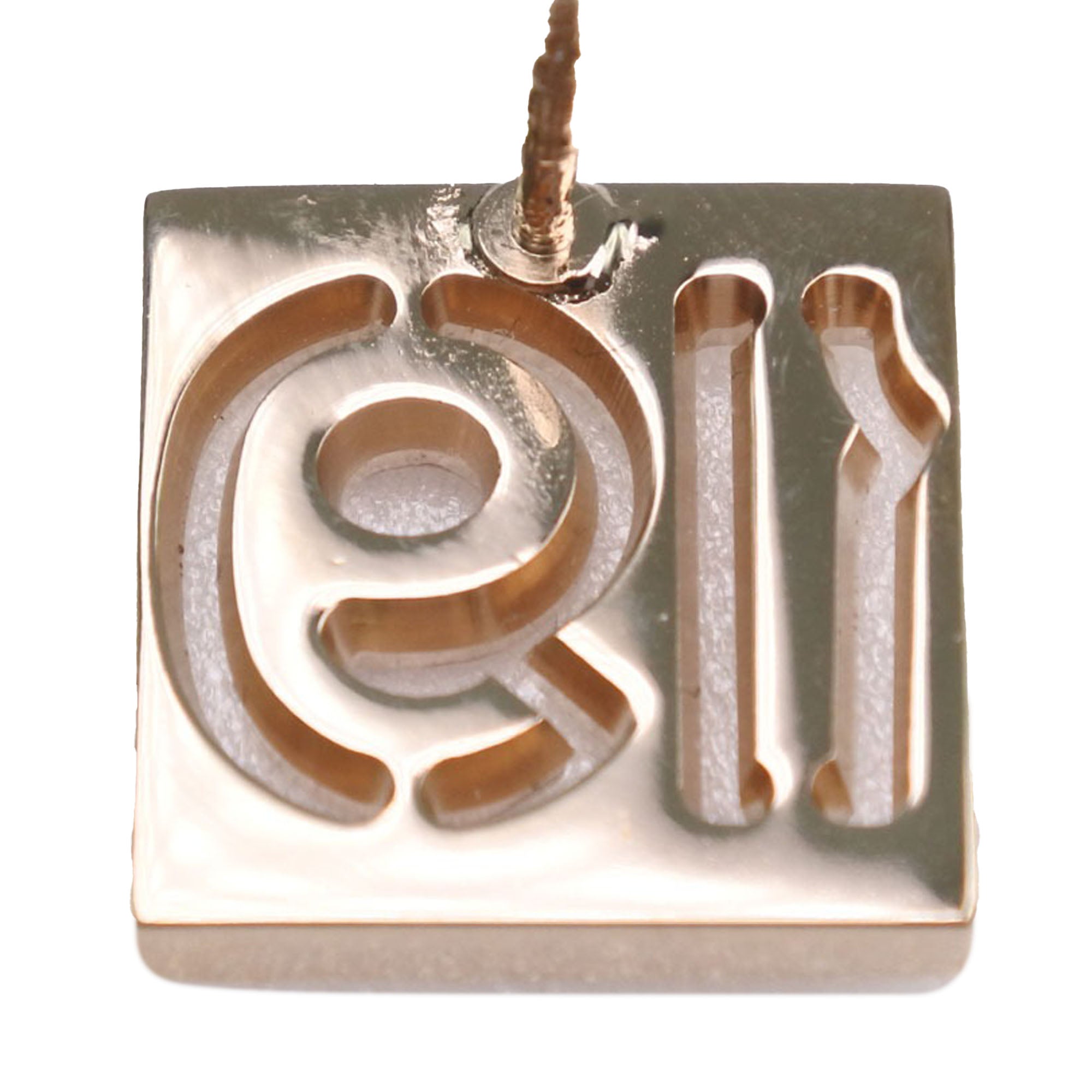 Gold Plated Rhinestone No 19 Pin Badge Brooch - Image 3