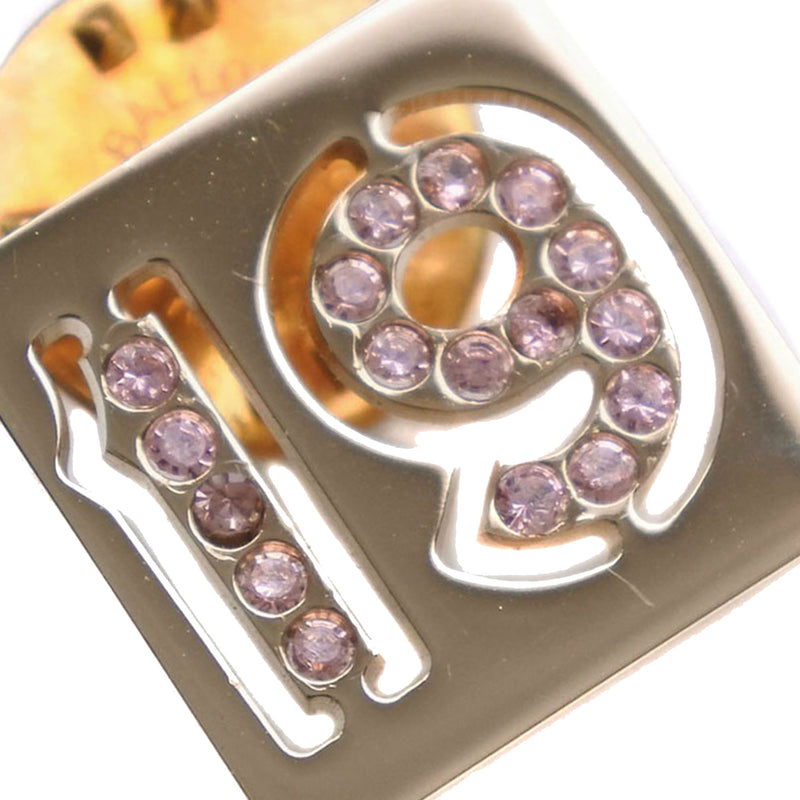 Gold Plated Rhinestone No 19 Pin Badge Brooch - Image 5