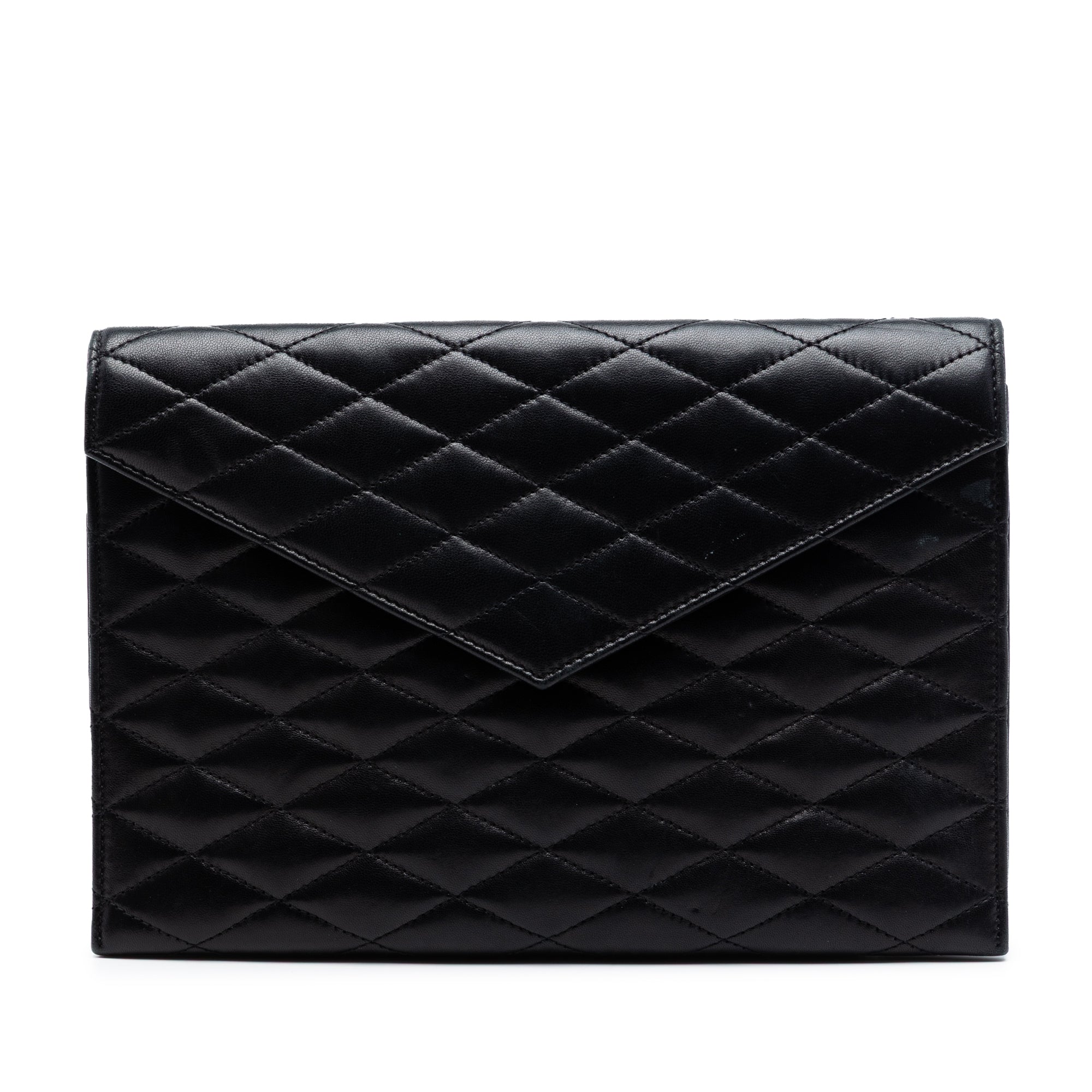 Quilted Lambskin Envelope Pouch - Image 1