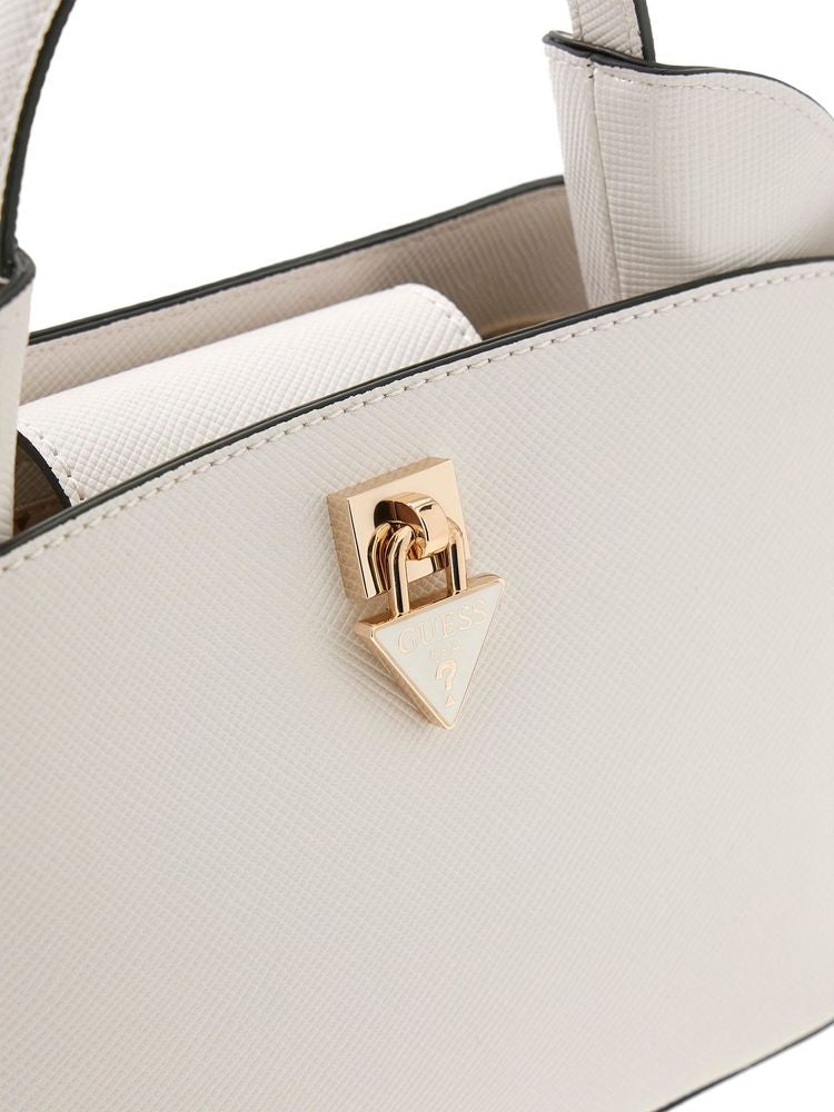 Guess Tote Bag — White Polyurethane
