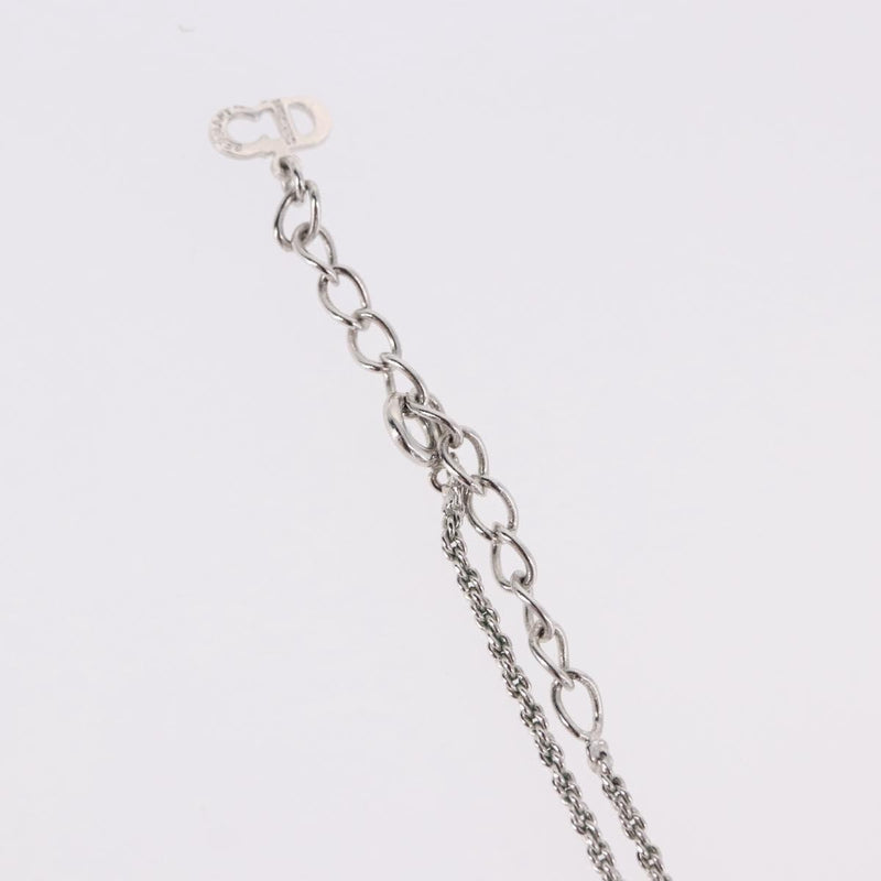 Christian Dior Vintage Circle Pendant Metal Silver Bijoux
