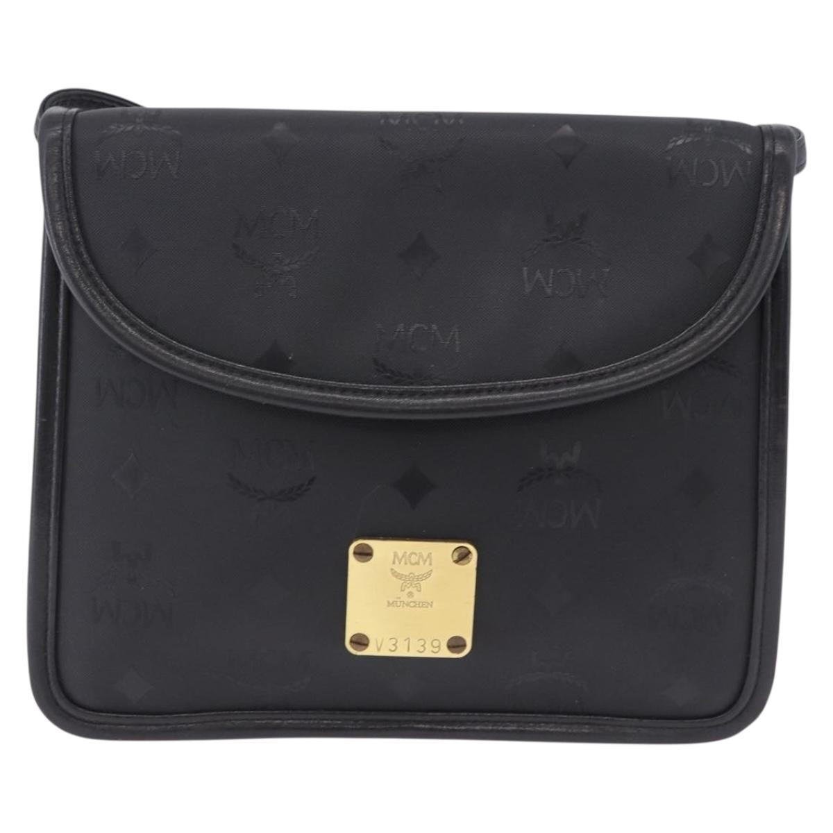 Mcm Visetos Leather Black Bag