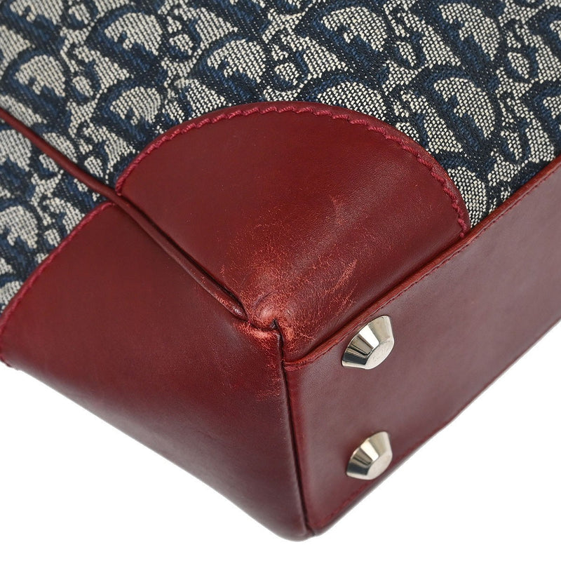 Christian Dior Vintage Trotter Zip Diorissimo Canvas Navy Bag