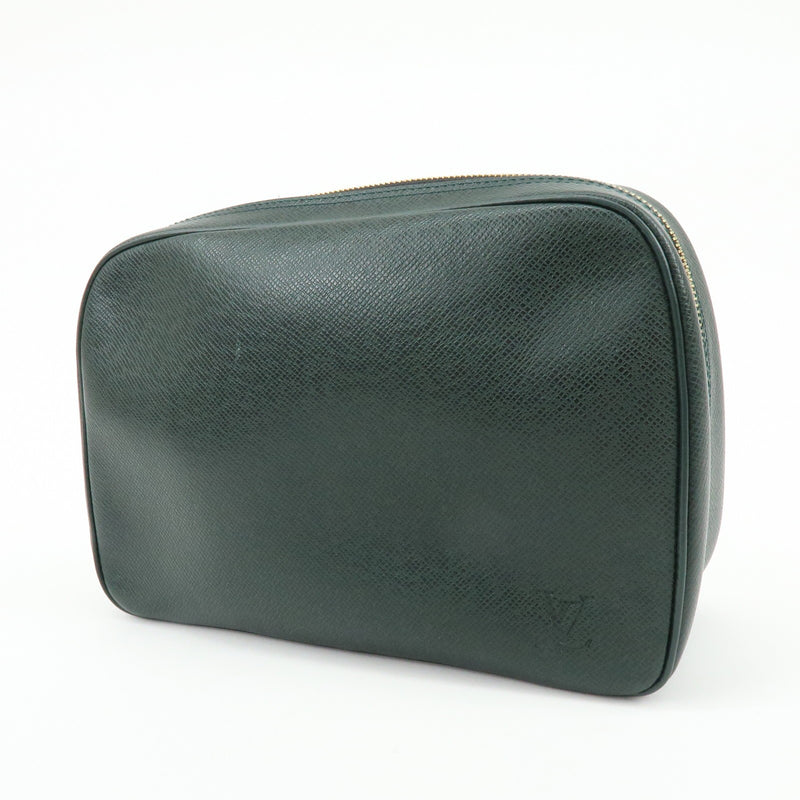 Louis Vuitton Toiletry Pouch Taiga Leather Green