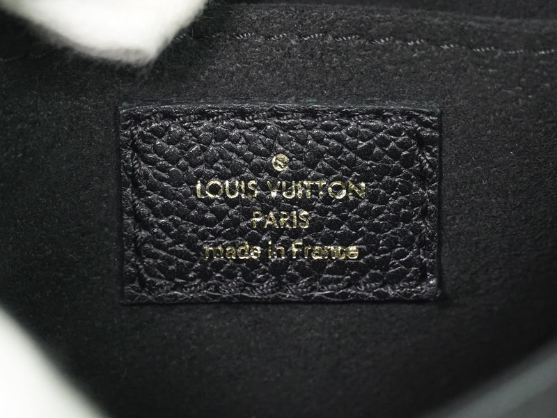 Louis Vuitton Petit Sac Plat Monogram Empreinte Giant Black Leather Bag