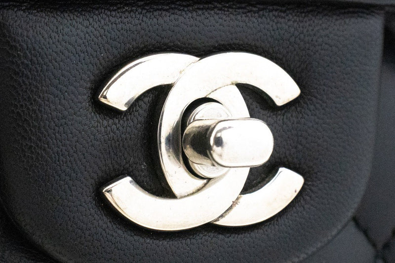 Chanel Classic Double Flap Quilted Lambskin Black Leather Bag