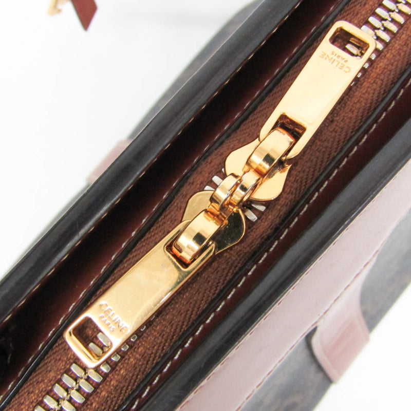 Celine Teen Cabas De France Triomphe Coated Canvas Brown Bag