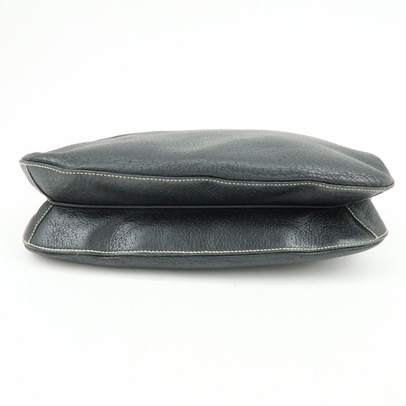 Salvatore Ferragamo Gancini Leather Black Bag
