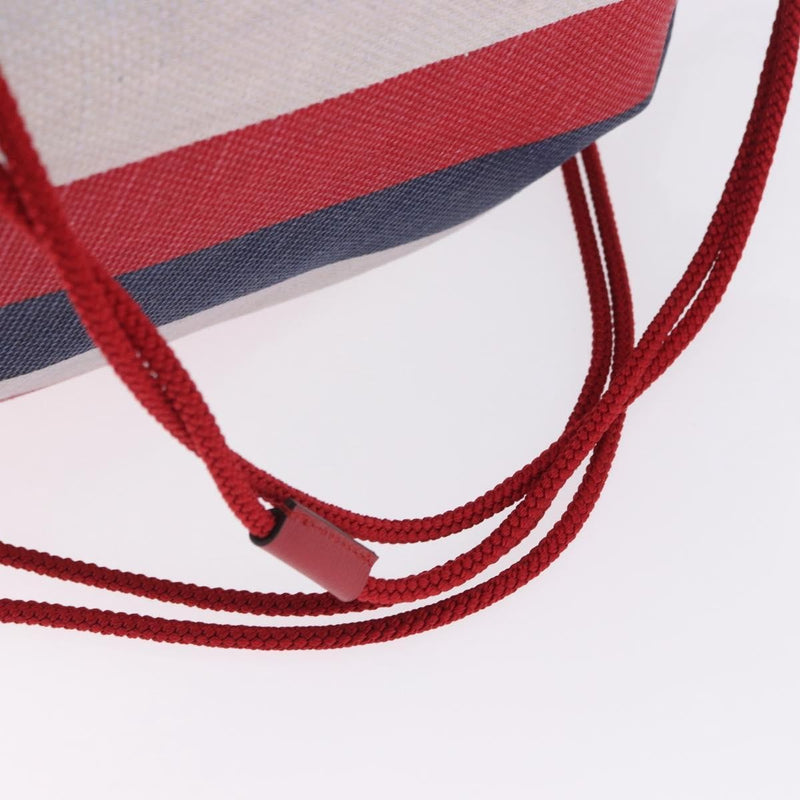 Gucci Logo Drawstring Striped Canvas Multicolour Bag