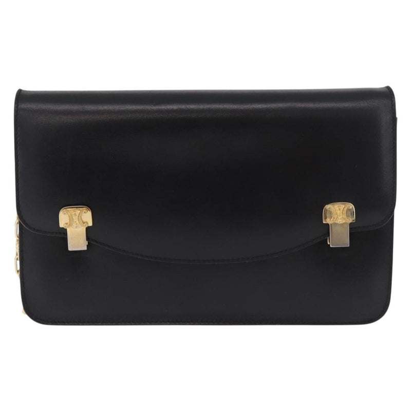 Celine Shoulder Leather Black Bag