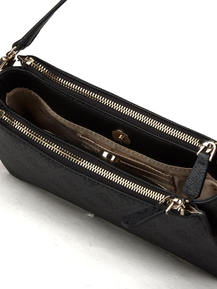 Guess Noelle Ii Shoulder Bag — Black Polyurethane